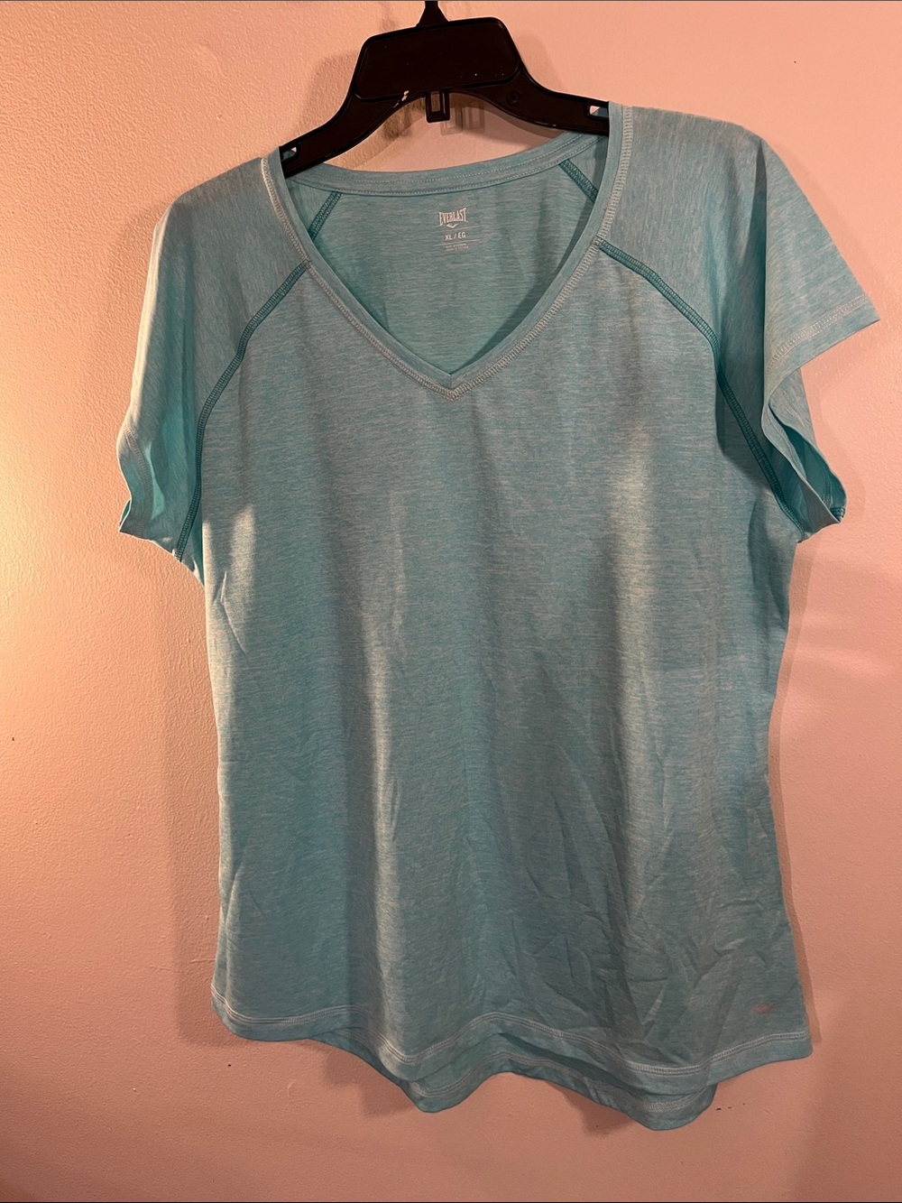 Everlast Light Aqua V-Neck Short Sleeve Tee